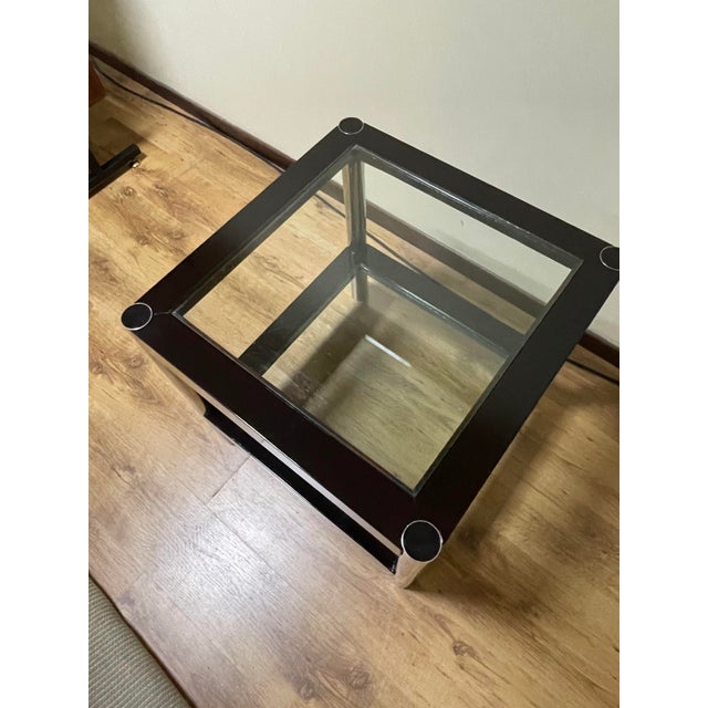 Modern Coffee Table with Glass Shelves, 1970s For Sale - Image 6 of 16
