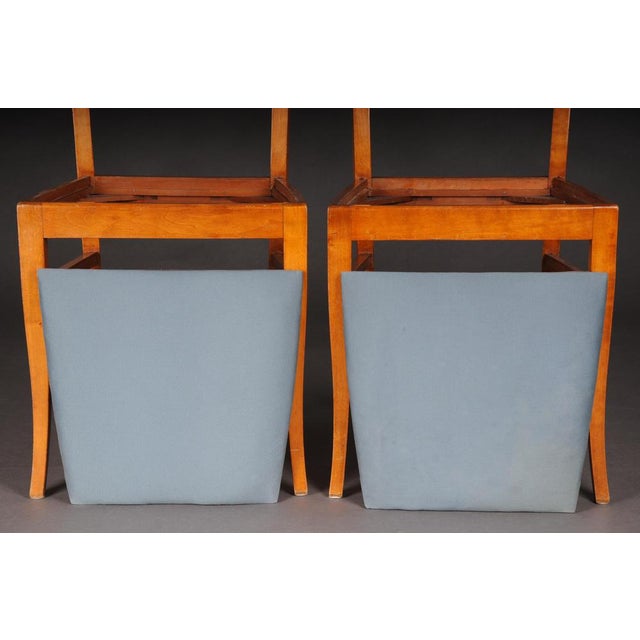 Set of Vintage Biedermeier Chairs in Birch For Sale - Image 15 of 17