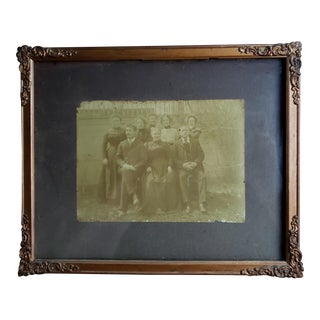 Circa 1880 American Victorian Family Portrait Photograph in Gilt Wood Frame For Sale