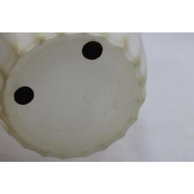 French Art Deco Frosted Glass Deco Relief Vase For Sale - Image 11 of 11