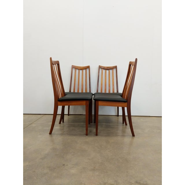 Set of 4 authentic vintage mid century modern dining chairs. "Fresco" series designed by Victor B Wilkins for G Plan....