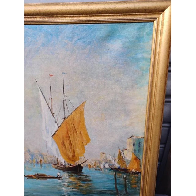 Ernest Viallate, View of Venice, Early 20th Century, Oil on Canvas, Framed For Sale - Image 4 of 9