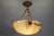 French Art Deco Cream Alabaster and Brass Pendant Light, 1920s For Sale - Image 11 of 18