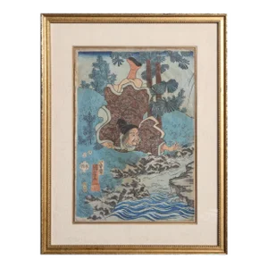 Antique Floating Battle, Kuniyoshi Utagawa Etching