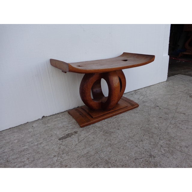 Ashanti Tribal Wood Stool For Sale - Image 4 of 9