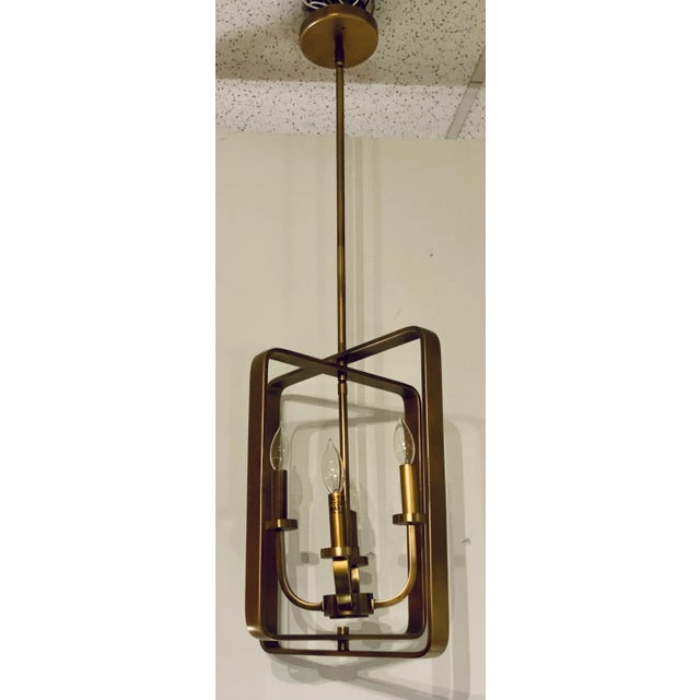 Modern Antique Brass Finished Pendant For Sale - Image 4 of 4