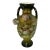 Antique Art Nouveau Majolica-Style Green Floral Vase With Twin Handles, Circa 1900 For Sale
