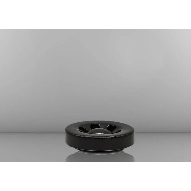 Italian Brown Ceramic Ashtray by Angelo Mangiarotti for Fratelli Brambilla, 1970s For Sale - Image 6 of 7