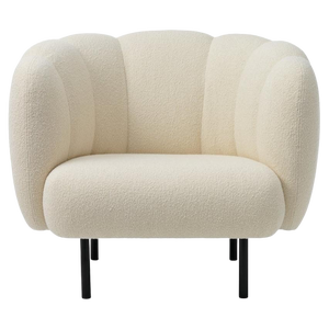 Cape Lounge Chair with Stitches Cream by Warm Nordic