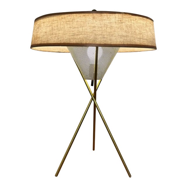 Gerald Thurston for Lightolier “Tripod” Mid-Century Table Lamp For Sale