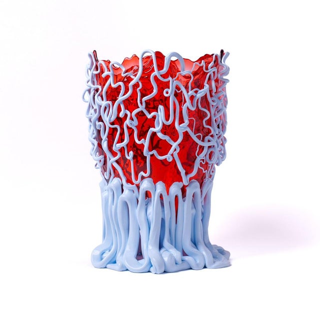 Not Yet Made - Made To Order Dark Ruby and Matt Pastel Blue Medusa Vase by Gaetano Pesce for Fish Design For Sale - Image 5 of 5
