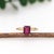Modern 2.2ct Ruby Solid 14k Gold Emerald Cut Solitaire Ring Size 6.75 For Sale - Image 3 of 7
