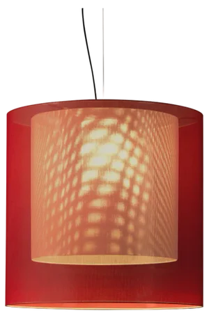Red and White Moaré XL Pendant Lamp by Antoni Arola