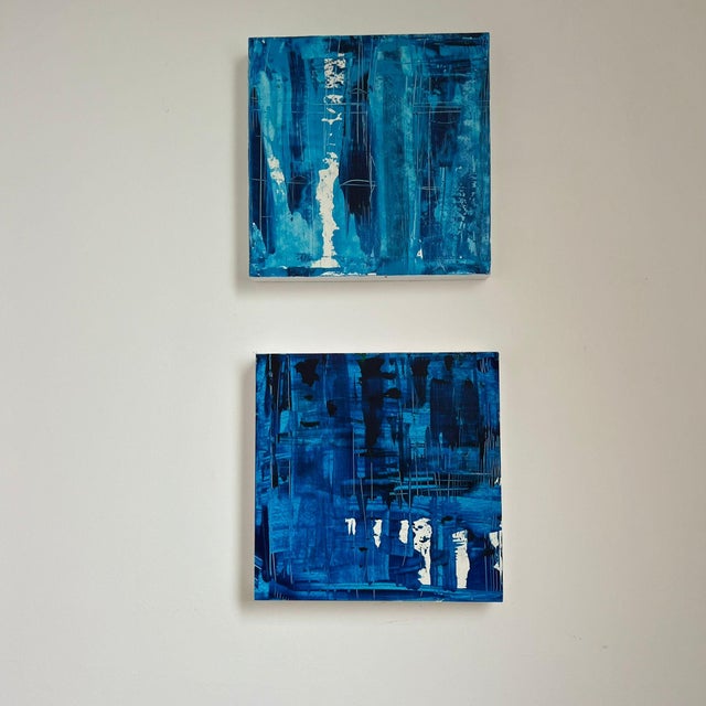 2020s Gerhard Diptych Abstract Expressionism Acrylic Painting by Shabs Beigh For Sale - Image 5 of 10