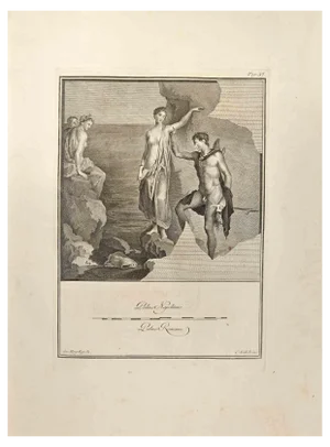 Giovanni Morghen, Ancient Roman Fresco, Etching, 18th Century