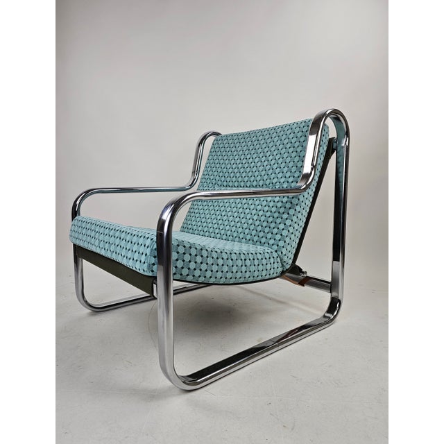 Vintage Italian Chairs in Chrome Frame, 1970s, Set of 2 For Sale - Image 6 of 18