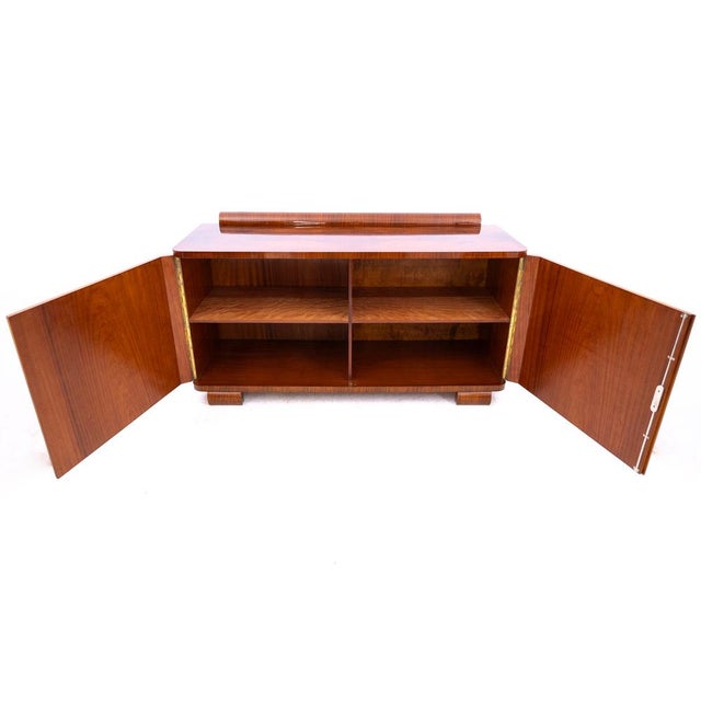 Art Deco buffet, Poland, circa 1930. Very good condition, professionally restored, finished in a high-gloss French polish....