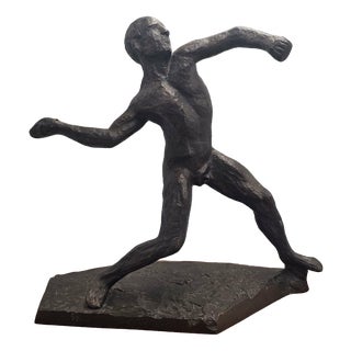 Bronze Figure of Athlete by Gustav Janson, 1960s For Sale