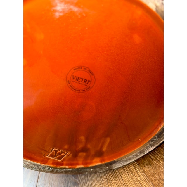 1980s Pair of Large Vintage Vietri Italian Terracotta Vases With Braided Rope Handles For Sale - Image 5 of 6