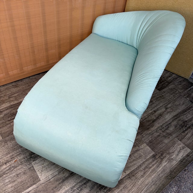 1990s Postmodern Art Deco Revival Chaise Lounge by Carson's Furniture. For Sale - Image 10 of 18