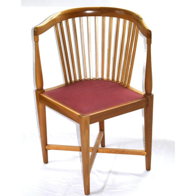 Brown Art Nouveau Corner Chairs by J. M.olbrich / M. Niedermoser, Vienna, Austria, 1902, Set of 2 For Sale - Image 8 of 13