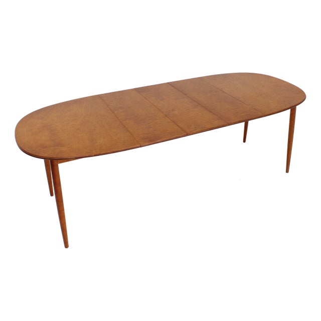 Vintage Oval Extendable Dining Table from Asko, 1970s For Sale