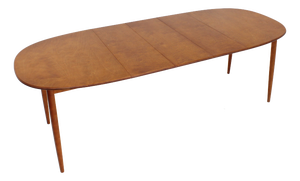 Vintage Oval Extendable Dining Table from Asko, 1970s