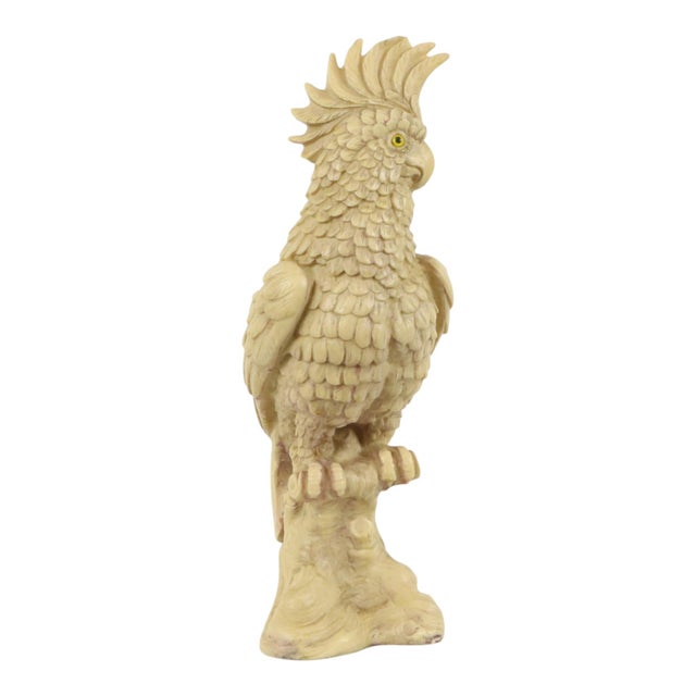 Vintage Cockatoo Sculpture by A. Santini, 1970s For Sale - Image 12 of 16
