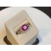 3 Carat Cushion Treated Ruby and 1 Carat Diamond 14 Karat White Gold Ring For Sale - Image 16 of 18
