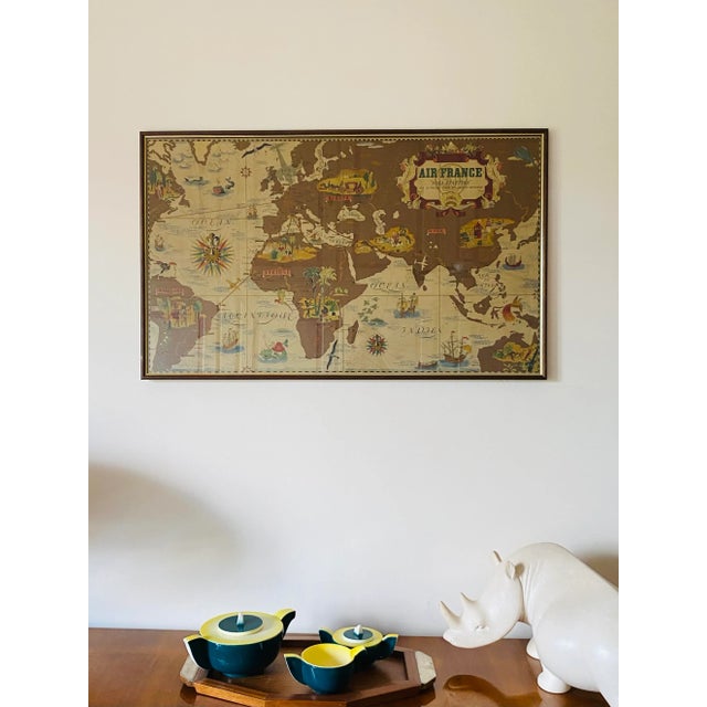 Air France 'Nova et Vetera' poster map designed by Lucien Boucher Paris France 1939 Advertising poster designed by Lucien...