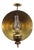 Late 20th Century AA Imports Brass Kerosene Hurricane Oil Lantern Sconce W Backplate Reflector For Sale