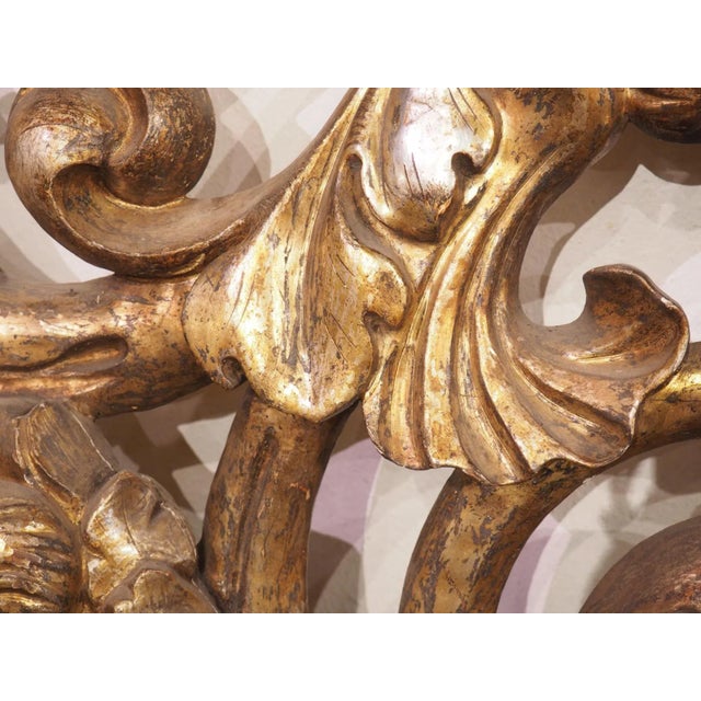 Large Circa 1850 Italian Giltwood Architectural Carving or Headboard, 91.5 Inches For Sale - Image 9 of 12