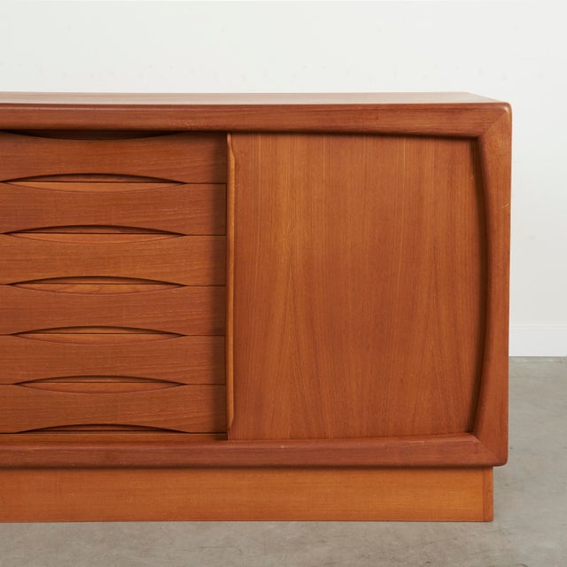 Brown Danish Teak Sideboard from Dyrlund For Sale - Image 8 of 16