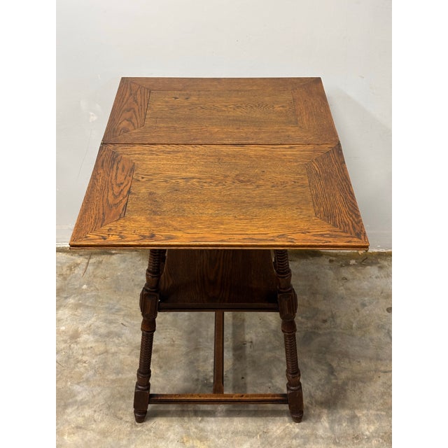 Antique English Oak Expanding Game Table For Sale - Image 12 of 12