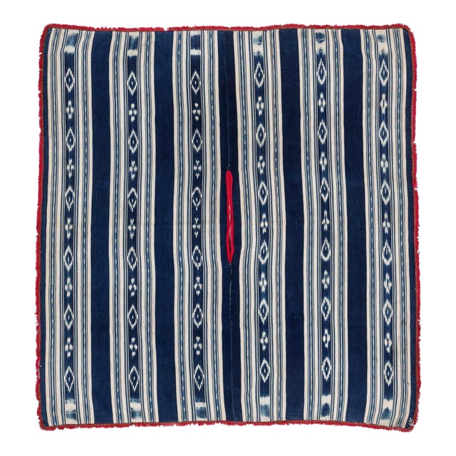 Vintage Hand-woven Ikat Poncho from Central Ecuador For Sale