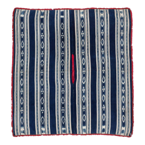 Vintage Hand-woven Ikat Poncho from Central Ecuador