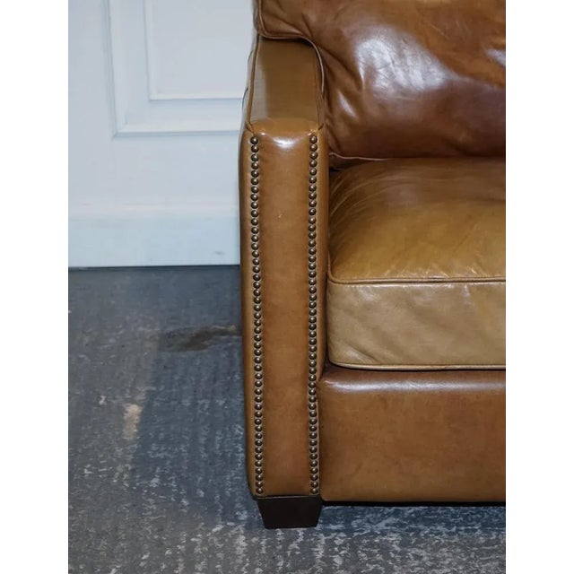 Halo Two Seater Viscount Tan Leather Sofa by Timothy Oulton For Sale - Image 14 of 18