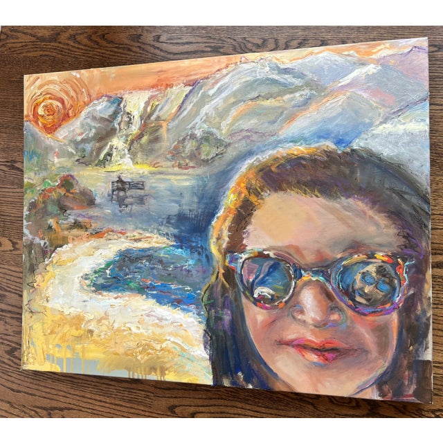 Modern "The Selfie", Original Expressionist, Portrait, Oil Paintings, by Van Ness For Sale - Image 3 of 6