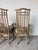 Brown Vintage Coastal Organic Rattan and Leather Arm Dining Chairs – A Pair For Sale - Image 8 of 12