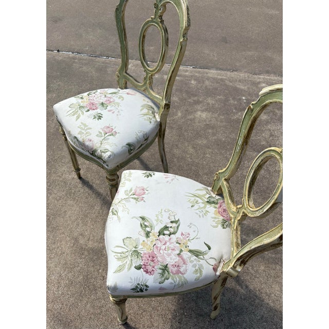 Antique French Louis XVI Painted Side Chairs - A Pair For Sale - Image 12 of 12