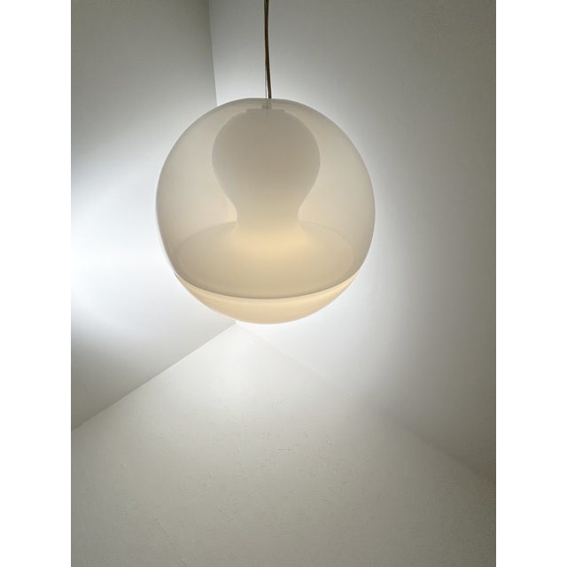 Metal Murano Glass Pendant Light from A.V. Mazzega, Italy, 1970s For Sale - Image 7 of 8