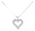 .925 Sterling Silver 1.00 Cttw Lab-Grown Diamond Open Heart Pendant Necklace (F-G Color, VS1-VS2 Clarity) - 18" Inches For Sale