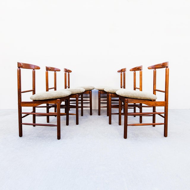 Restored 1950s Greta Grossman Walnut Dining Chairs by Glenn of California For Sale - Image 14 of 15