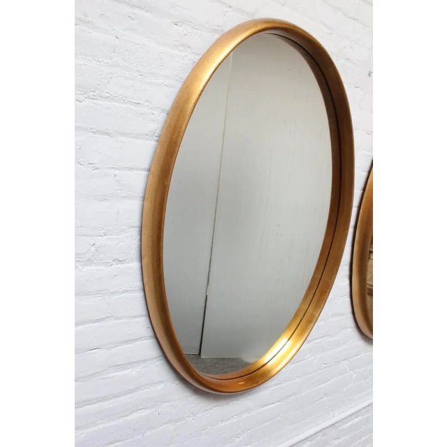 Vintage Pair of Labarge Oval Giltwood Wall Mirrors For Sale - Image 4 of 13