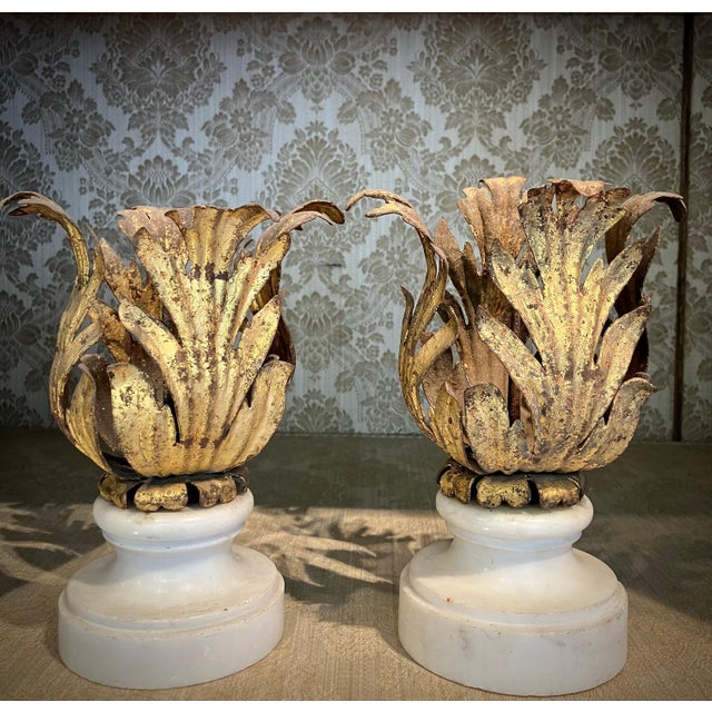 These exquisite Italian candleholders, crafted in Florence during the Renaissance period, showcase the refined artistry...