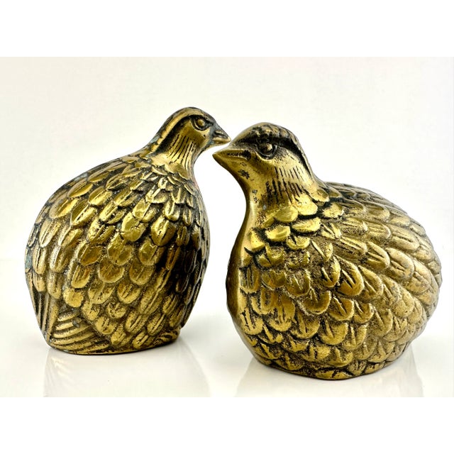 Brass Mid Century Sold Brass Pheasants, a Pair For Sale - Image 8 of 10