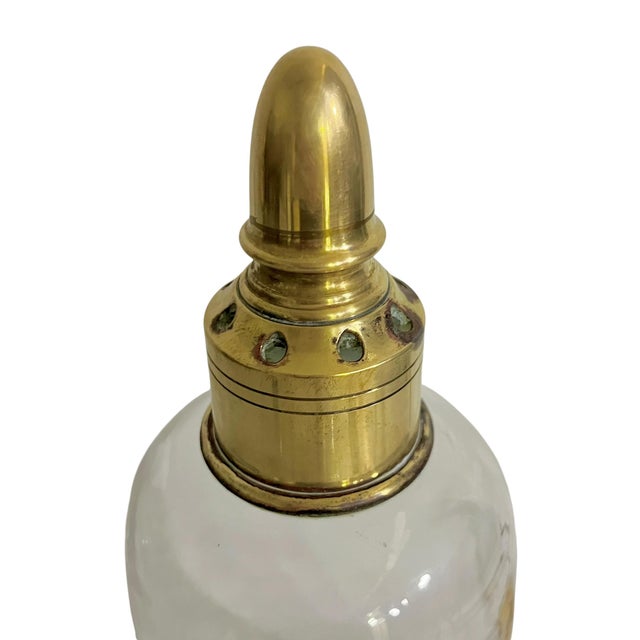 Vintage Chapman & Myers Style Brass and Glass Hurricane Wall Sconces – Pair of Mid-Century Lantern Candle Holders For Sale - Image 14 of 17