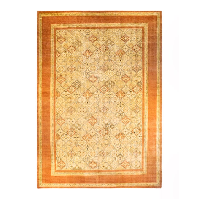 Brown Eclectic, One-of-a-Kind Hand-Knotted Area Rug in Brown, 12' 1" x 17' 8" For Sale - Image 8 of 8