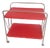 Vintage Italian Ellisse Red Two-Tier Folding Trolley, 1970s For Sale