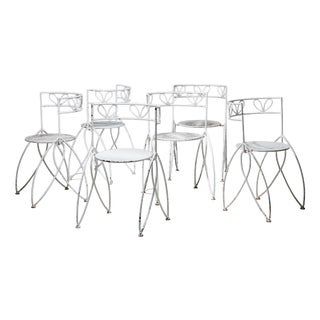 Vintage Italian Lawn Chairs, 1950s, Set of 6 For Sale